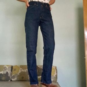 Vintage High Waisted Raw Denim Jeans sz.26/27